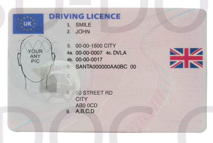 Uk Driver License Front + Back - Psd Store