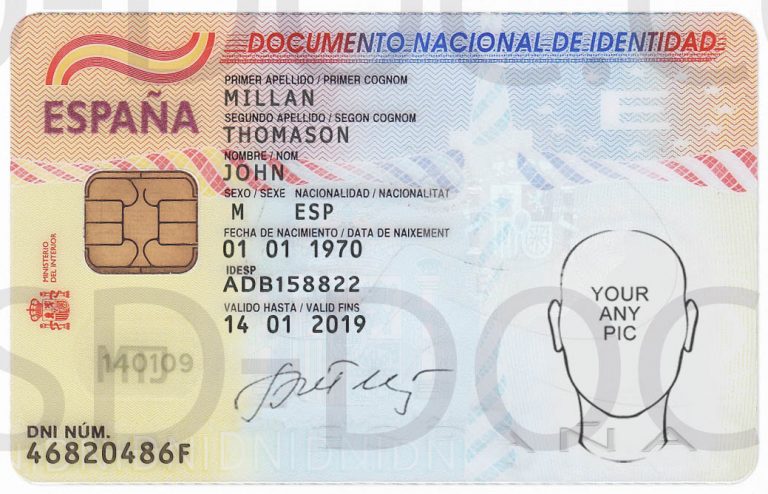 ID card Spain front + back - PSD Store