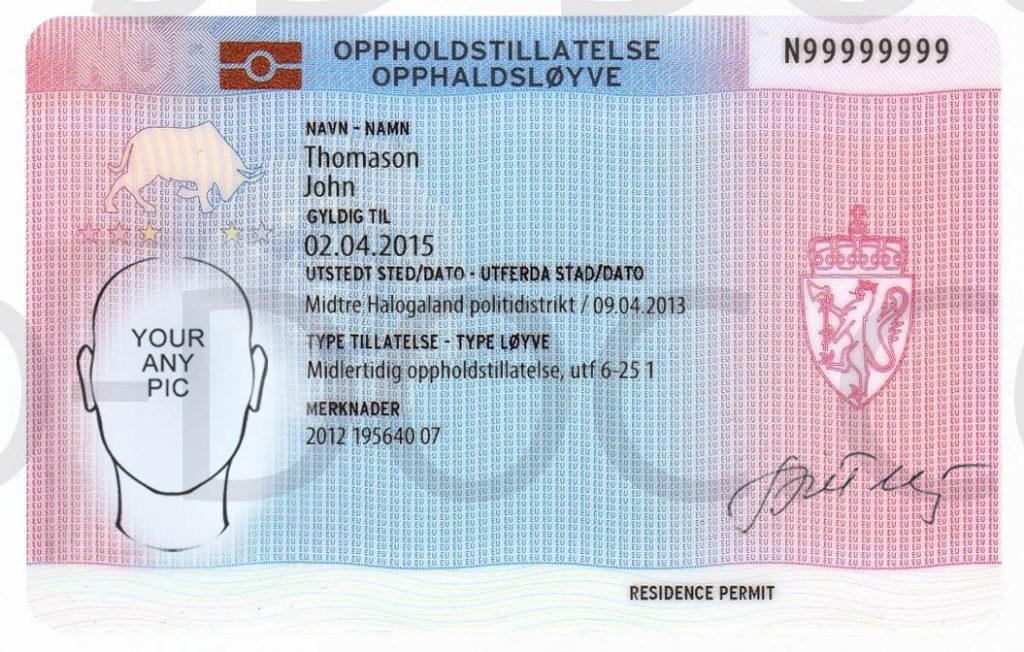 Residence Permit Norway Front Side PSD Store residence-permit-norway-front-side-psd-store