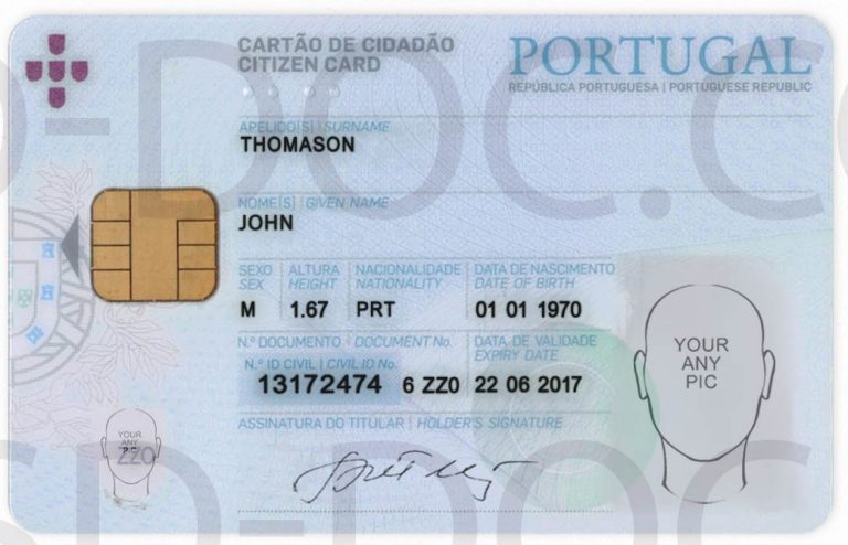 ID card Portugal front + back - PSD Store