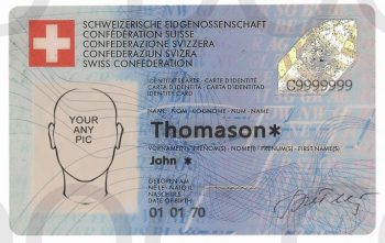 ID card Switzerland front + back - PSD Store