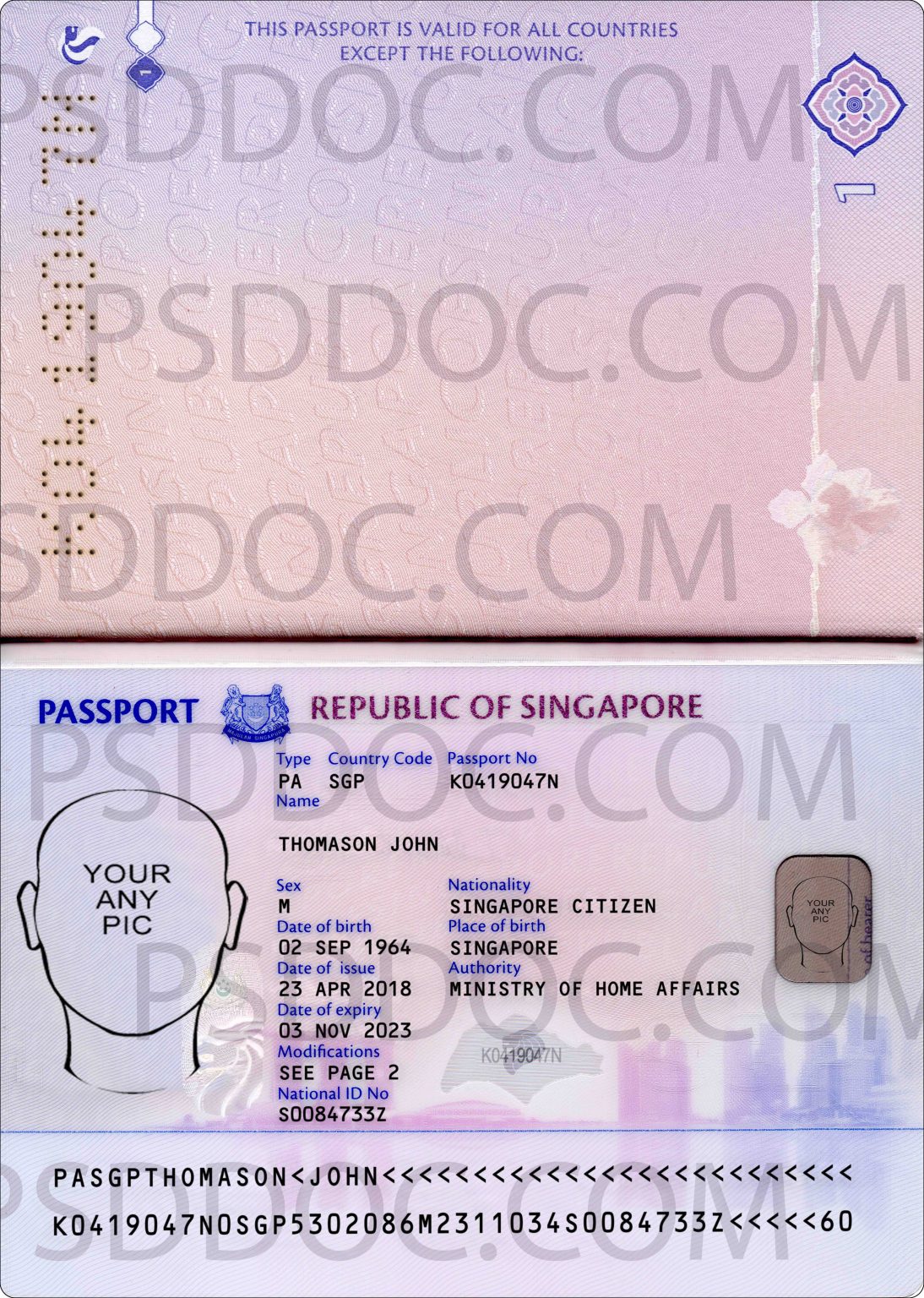 Singapore Passport PSD PSD Store